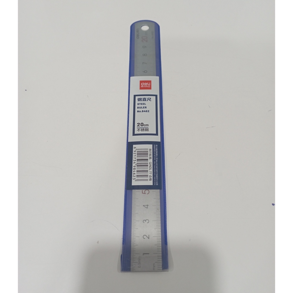 

Penggaris Besi 20 cm Bahan Stainless Steel Deli / Garisan Besi 20cm