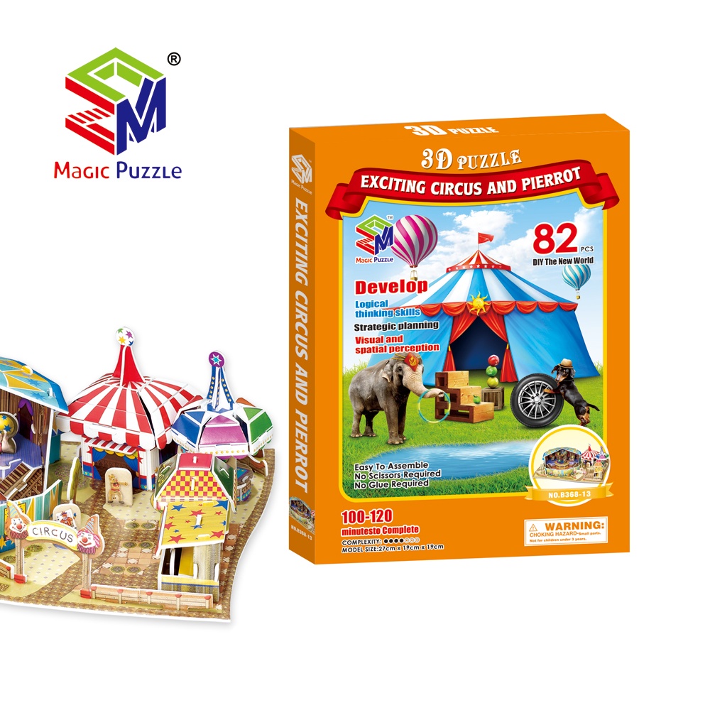 Puzzle 3D Anak - EXCITING CIRCUS - Hadiah Anak Sekolah B368-13