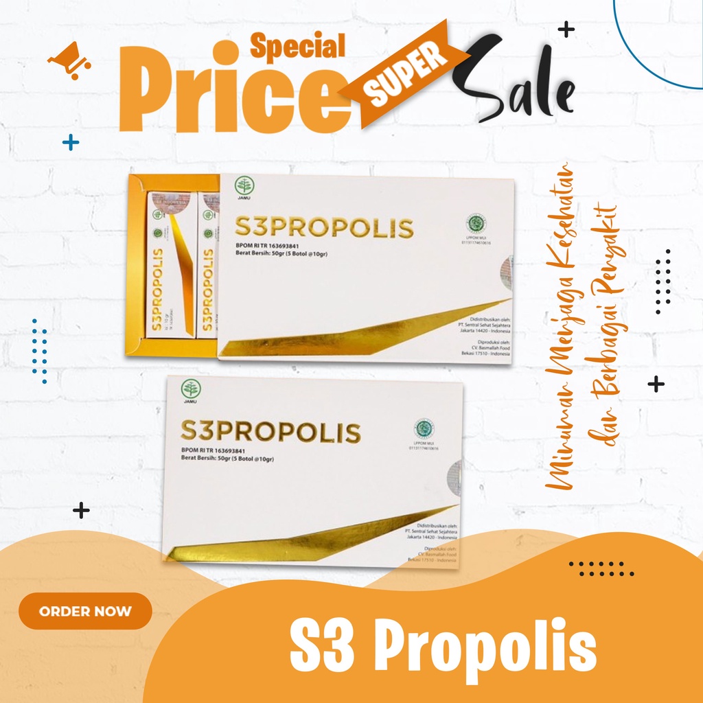 Diskon Propolis S3 / S3 PROPOLIS / S3propolis Asli Suplemen Menjaga Imunitas Daya Tahan Tubuh
