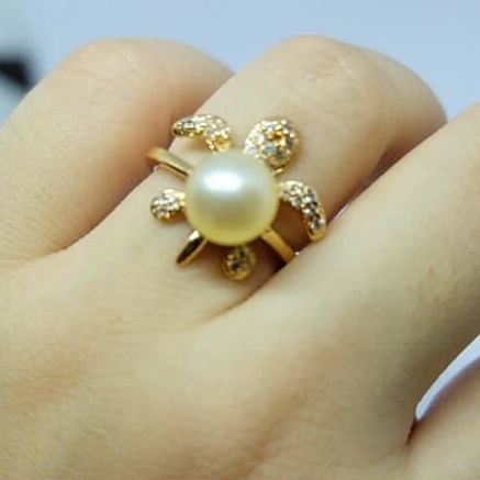 [COD BAYAR DITEMPAT] CINCIN KURA KURA MUTIARA ASLI | CINCIN WANITA MUTIARA AIR TAWAR BERSERTIFIKAT