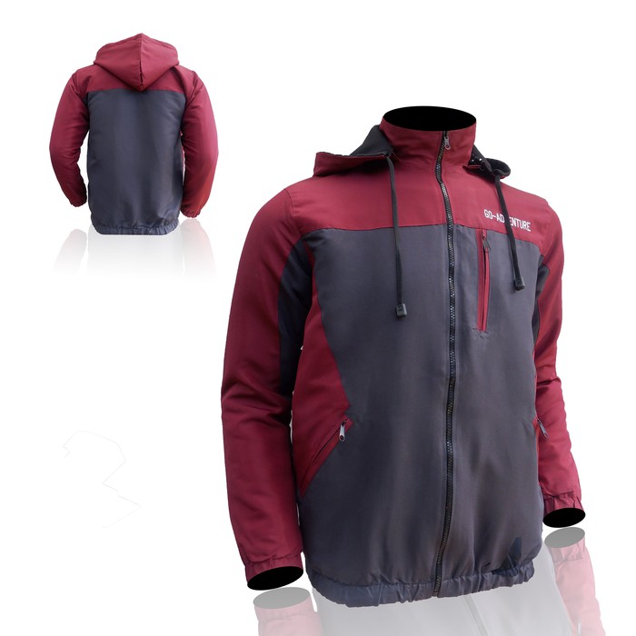 JAKET KEREN ORIGINAL ANTI AIR MACBETH PARKA PRIA COWEK BOOMBER - MARON GREY, L H7J0