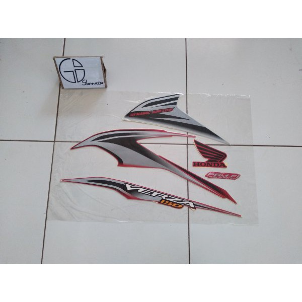 Striping Honda Verza 150 2013 2014 Merah Silver