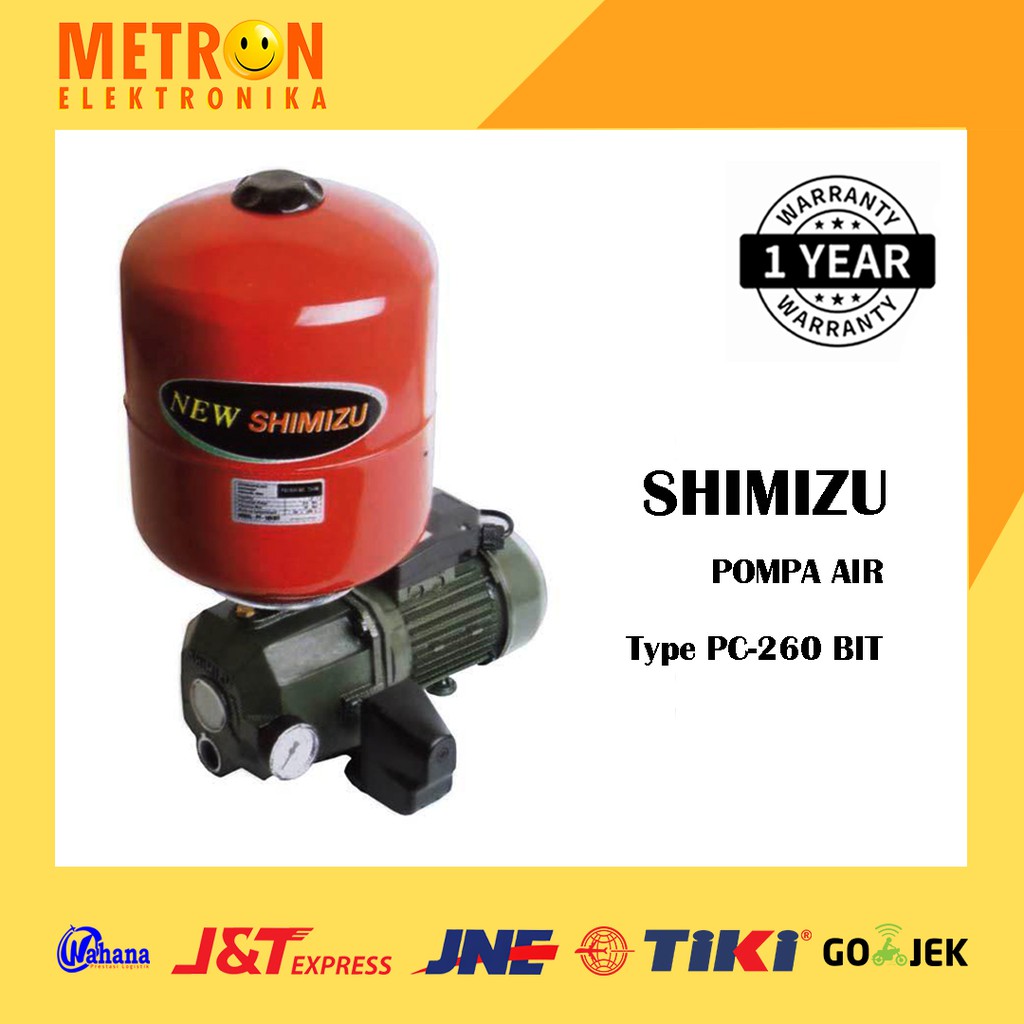 SHIMIZU PC 260 BIT + PT 190 BIT (RED)  DEEP WELL PUMP + TANGKI / WATER PUMP / POMPA AIR / PC260BIT