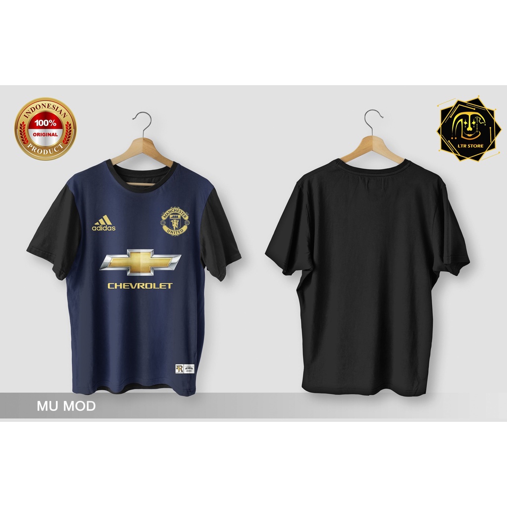 [ BAYAR DI TEMPAT ] BAJU PRINTING GAMBAR SEPAK BOLA MU MOD MANCHESTER - KAOS DISTRO ORIGINAL MOTIF O