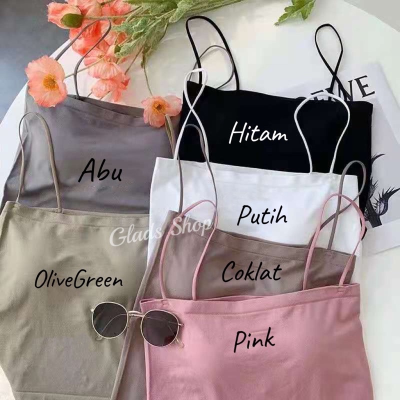 T186 • Tanktop Bra Double Layer Import • Atasan Crop Singlet inner tali seksi • Fashion Wanita