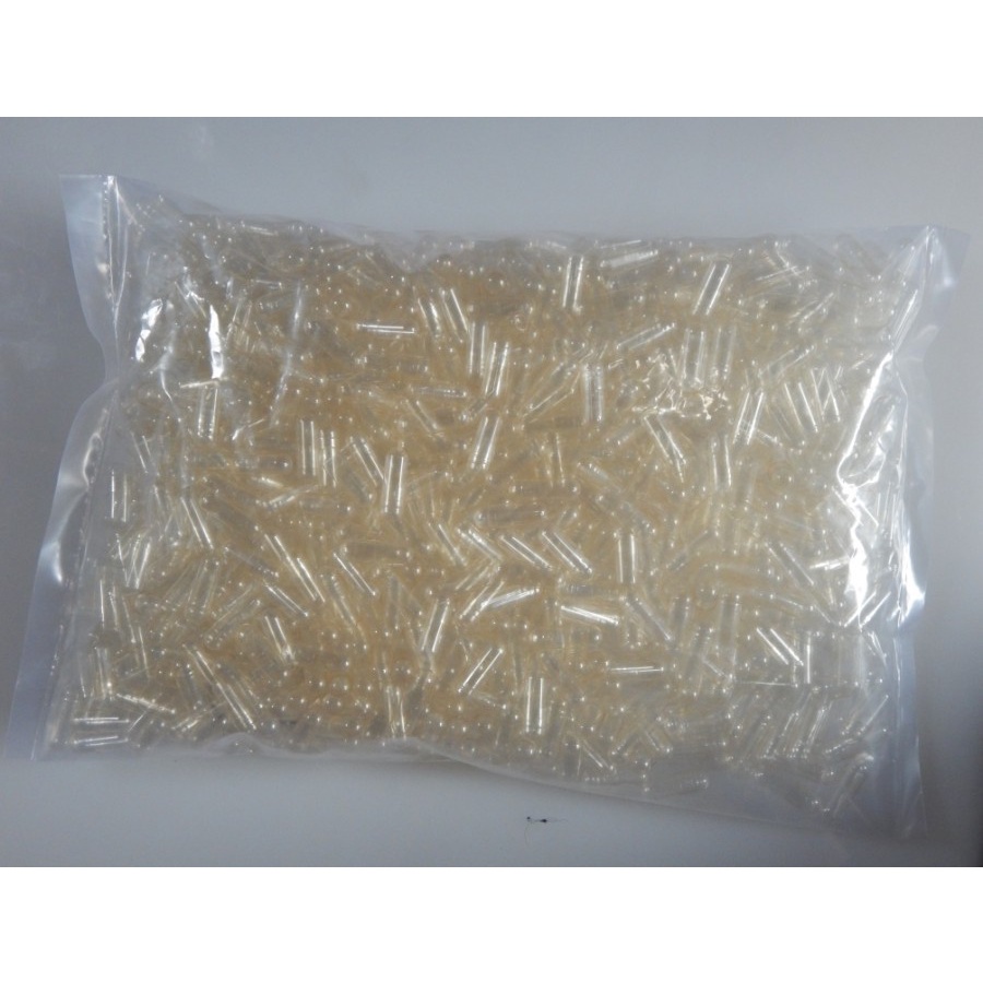 Cangkang Kapsul kosong Uk. 0 1 warna 100pcs Natural capsul Halal hijau