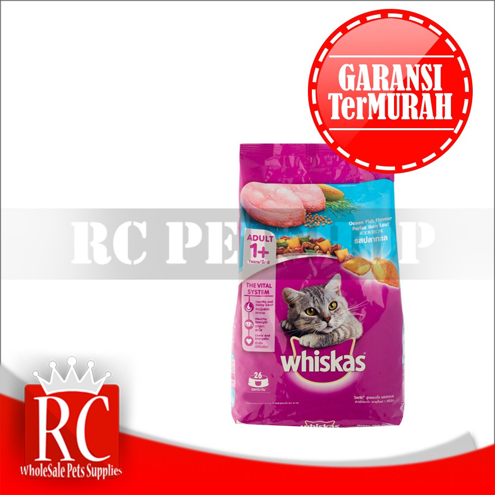 Makanan Kucing Whiskas Ocean Fish 480g