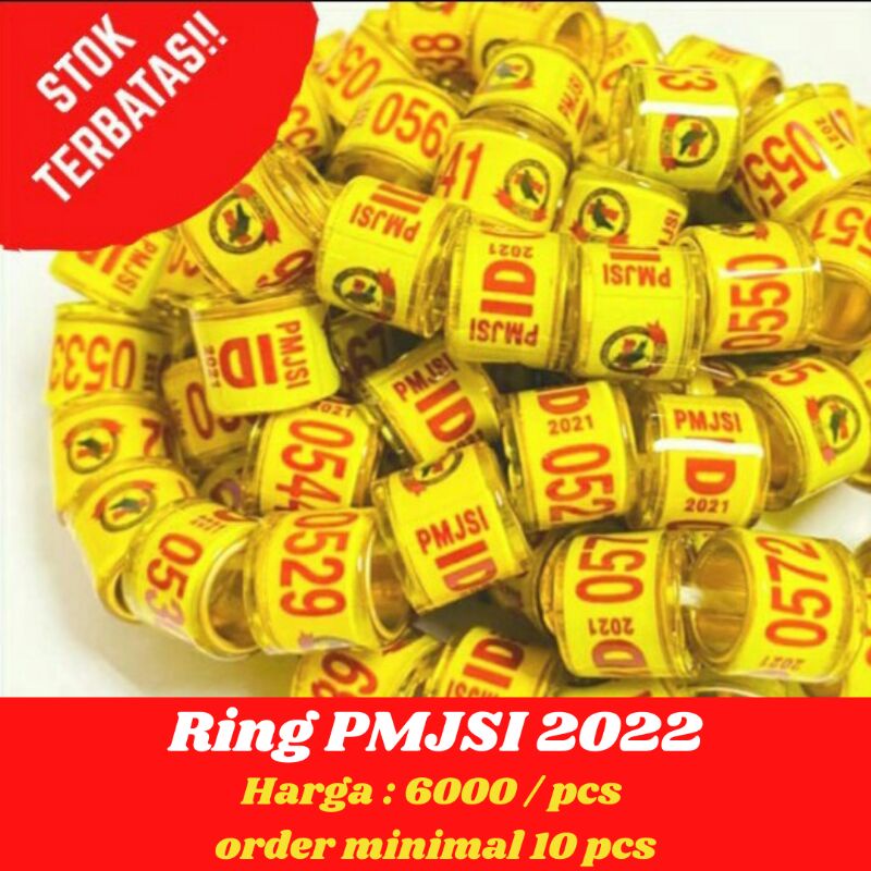 Ring Cincin Gelang Merpati Jawa Sungut PMJSI ID 2022 (Bisa dipakai juga buat merpati endemik lainnya
