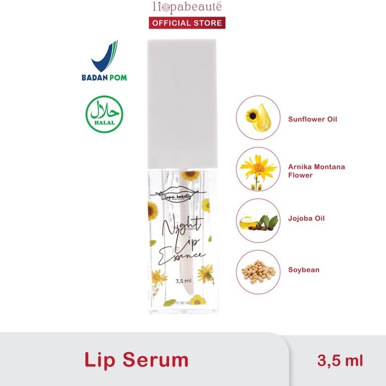 [PRODUK PSBDT] Liopa Beauty Night Lip Serum Essence 3,5ml Perawatan Bibir Lip Serum Lip Oil Lip balm