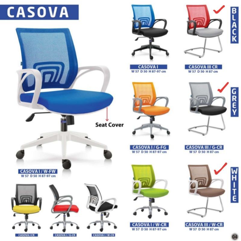 Indachi - CASOVA III : Kursi Kerja / Kantor Modern & Minimalis