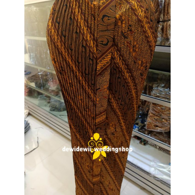 Rok Plisket Wiru/ Rok Bawahan Kebaya, Motif Lereng Kembang