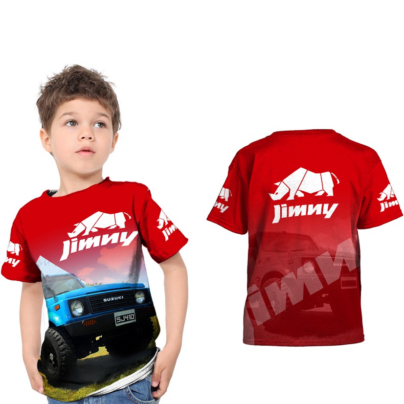 Jual SUZUKI JIMNY OFFROAD Kaos Anak Tangan Panjang Fullprint FREE pakai