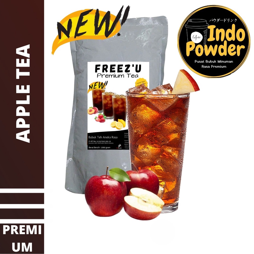 FREEZ'U PREMIUM APPLE TEA 1Kg - Bubuk Minuman APPLE TEA 1Kg - APPLE TEA Bubuk 1Kg - APPLE TEA Powder