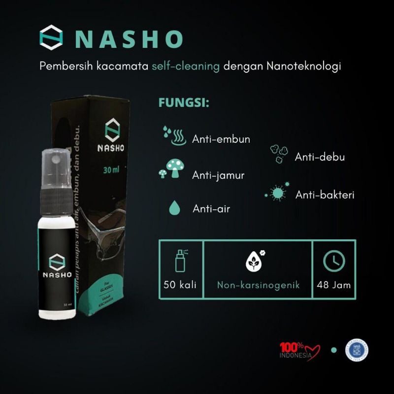 cairan pembersih spray untuk lensa kacamata - Nasho 30 ml