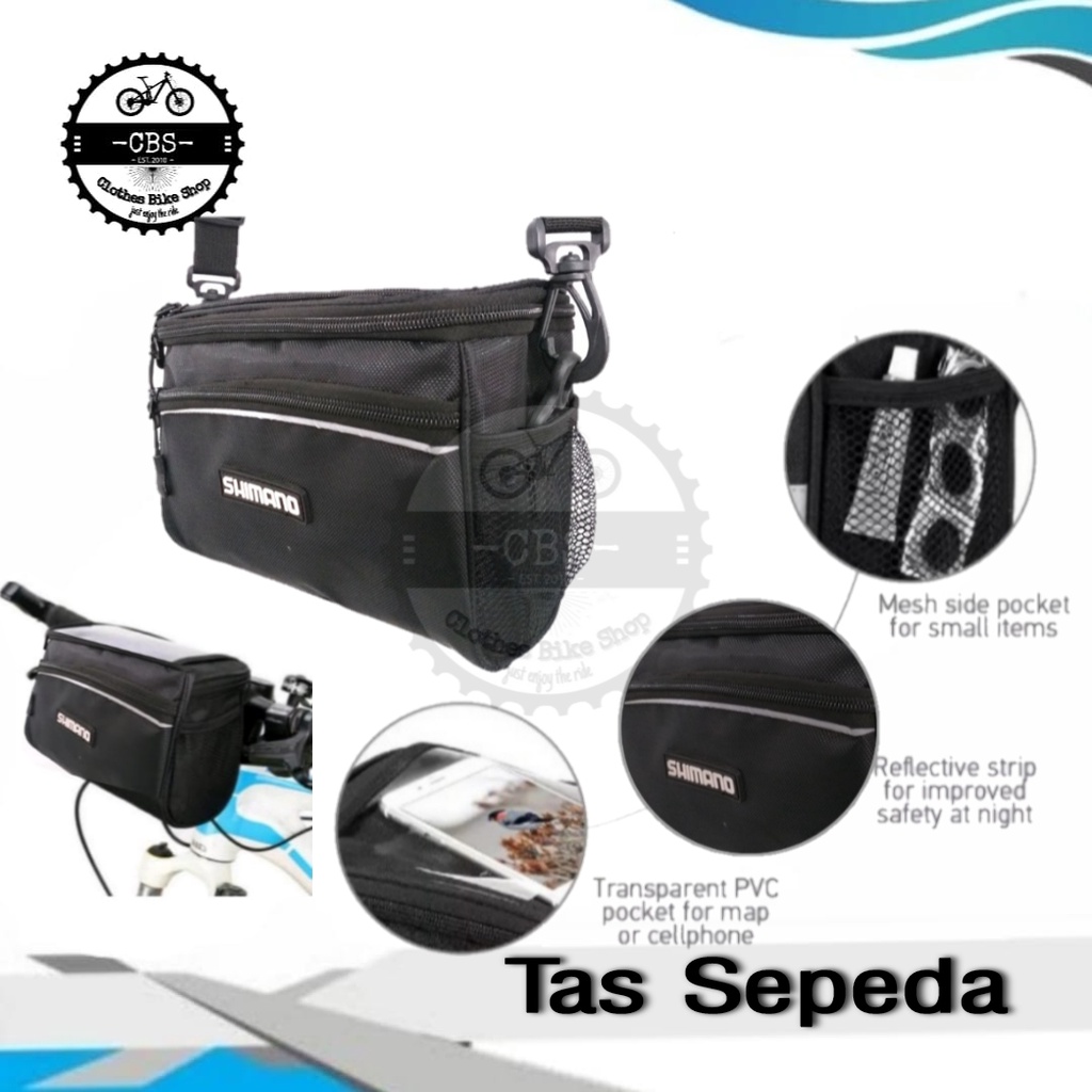 TAS  STANG SEPEDA MTB ROAD BIKE SEPEDA LIPAT HANDLEBAR BAG MTB TOURING HYBRID FEDERAL FIXIE