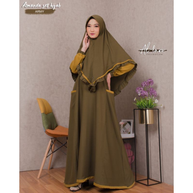 Amanda set syar i gamis muslim by alfaro