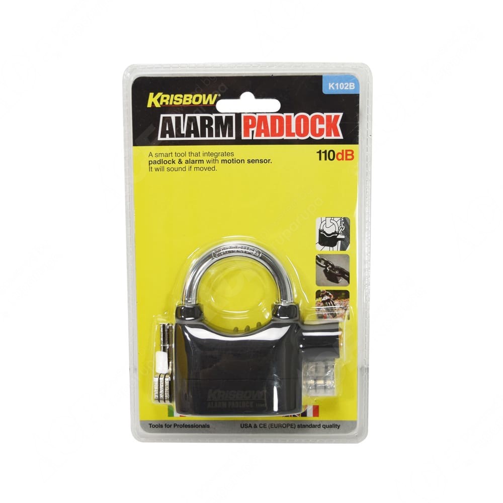Gardenglories Ace Krisbow Gembok Dengan Alarm Anti Maling / Padlock Alarm Gembok Anti Maling/Gembok