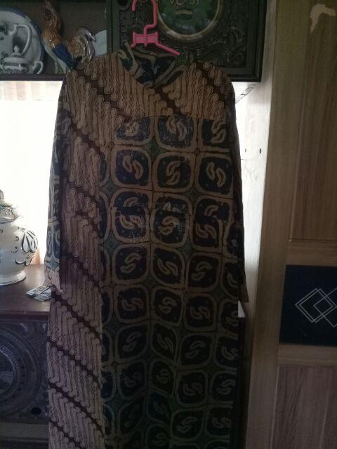 Gamis Batik Wanita Motif Dwi Cappuccino Modern Katun Cewek Premium Exclusive High Quality