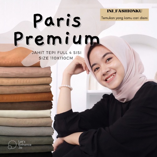 KERUDUNG SEGIEMPAT VOAL PARIS PREMIUM SQUARE HIJAB ANTI LETOY COTTON VOAL ROSE MIRACLE