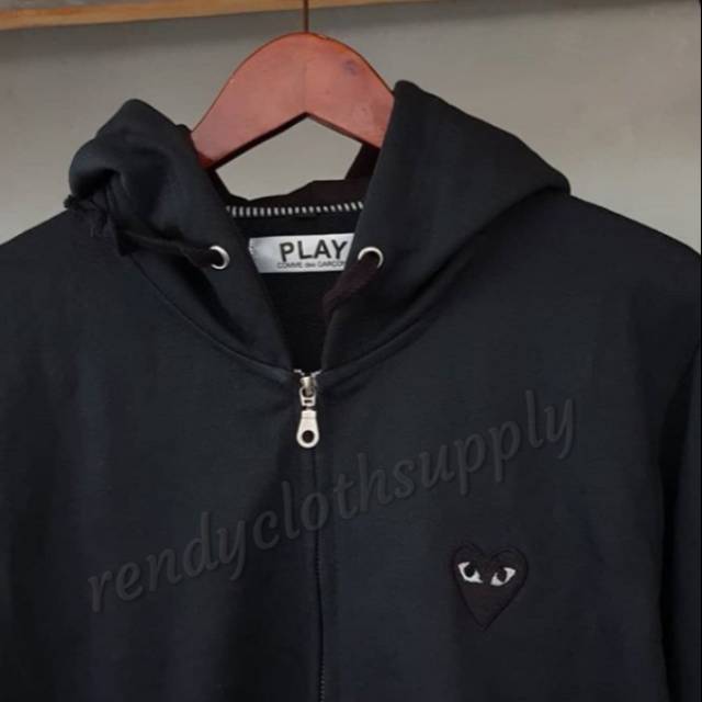 Sweater Hoodie jaket Zipper basic CDG PLAY