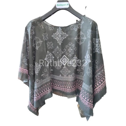 Ruthby Kimono Scarf / Scarf Outer / Outerwear / Outer Scarf-Kimono-Candis Hitam