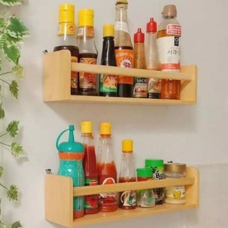 Rak buku serbaguna / Rak botol / Rak dapur gantung / Rak kosmetik