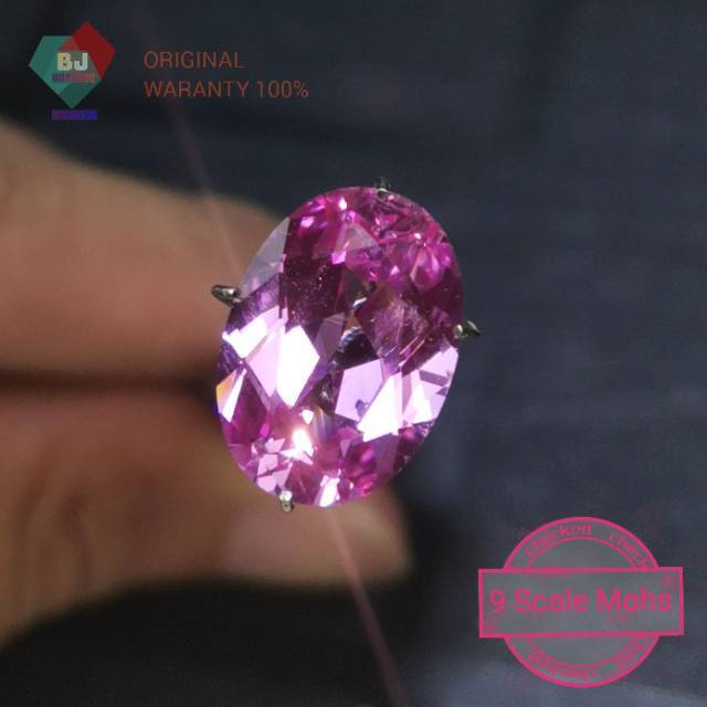 Batu Ruby King Merah siam Versi super  Light Pink Corundum 13 - 16 mm 9 Mohs