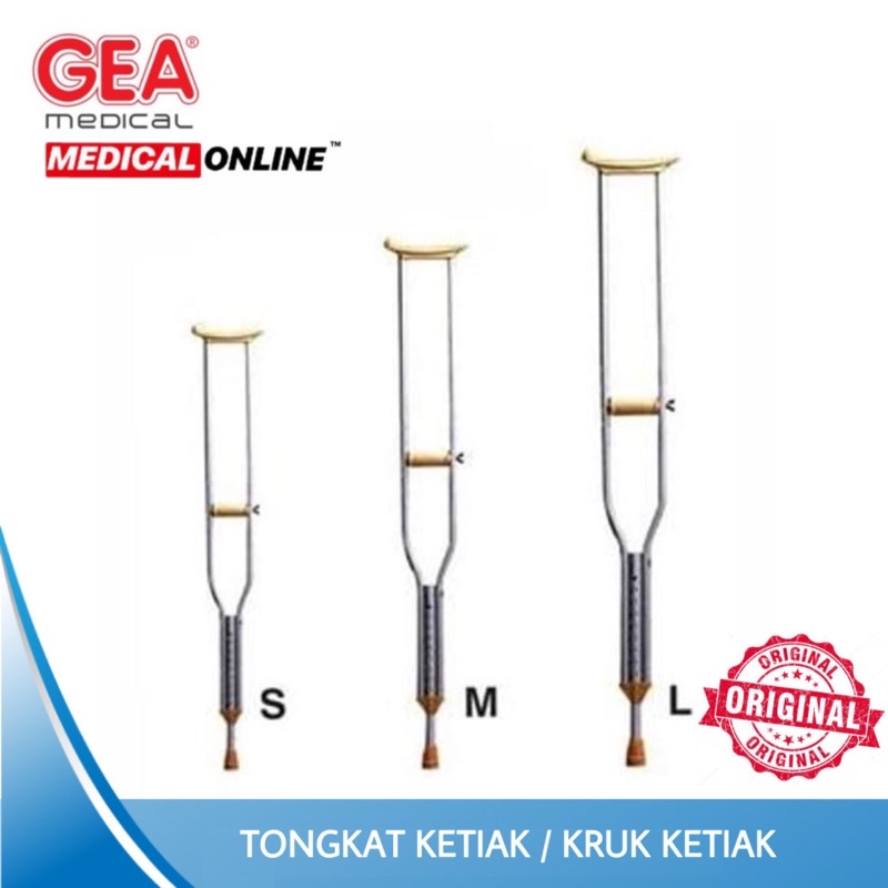 TONGKAT KETIAK GEA /  CRUTCH UNDERARM KRUK GEA MEDICAL ONLINE MEDICALONLINE