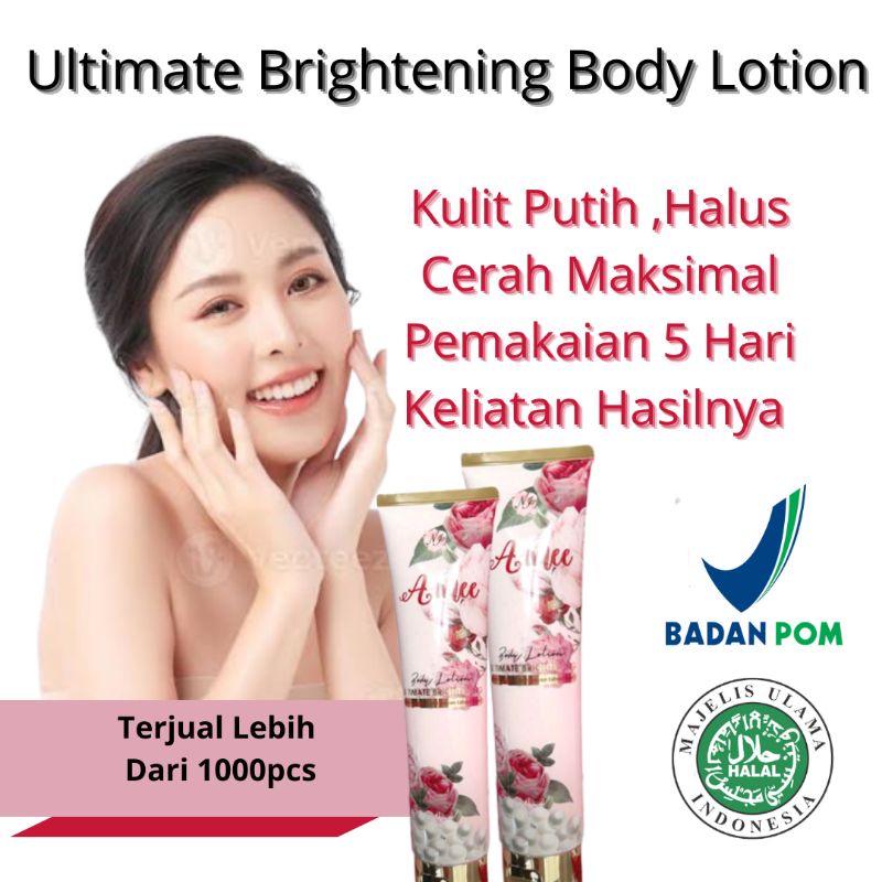 Handbody Hand body Lotinon Pemutih kulit Badan Wanita Pria Hb Lotione Ultimate Whitening Collagen He