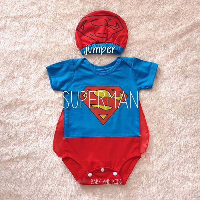 Baju Bayi Laki Laki Jumper Bayi Karakter Super man