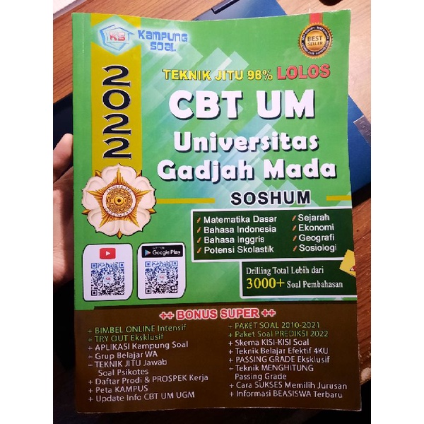 PRELOVED KAMPUNG SOAL UTUL UGM 2022 SOSHUM