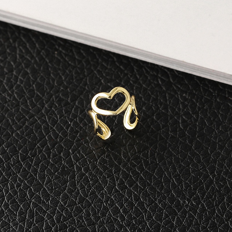 2021 Love No Pierced Ear Bone Clip Temperament Net Red Korean Ear Clip Female Simple Wild Personality Earrings Sweet Heart Jewelry