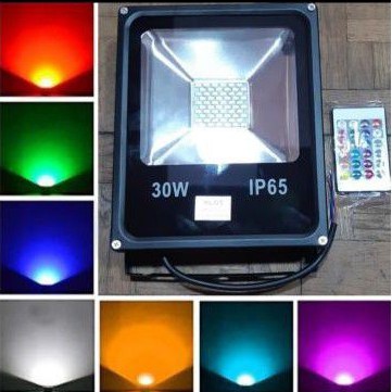 lampu sorot 30 w / 30watt smd led lampu tembak taman rgb warna warni