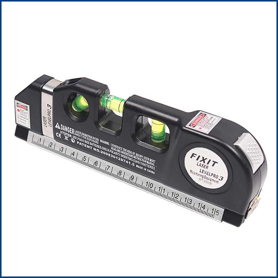 Waterpass Laser Meteran Penggaris Fixit Level Pro 3 - Taffware