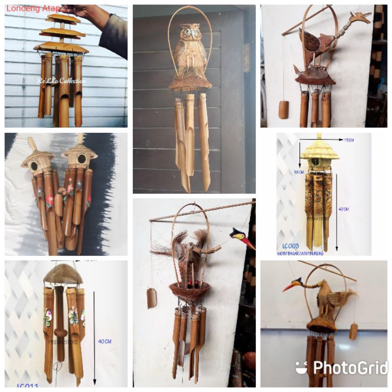 LONCENG ANGIN BAMBU BALI, 50 cm