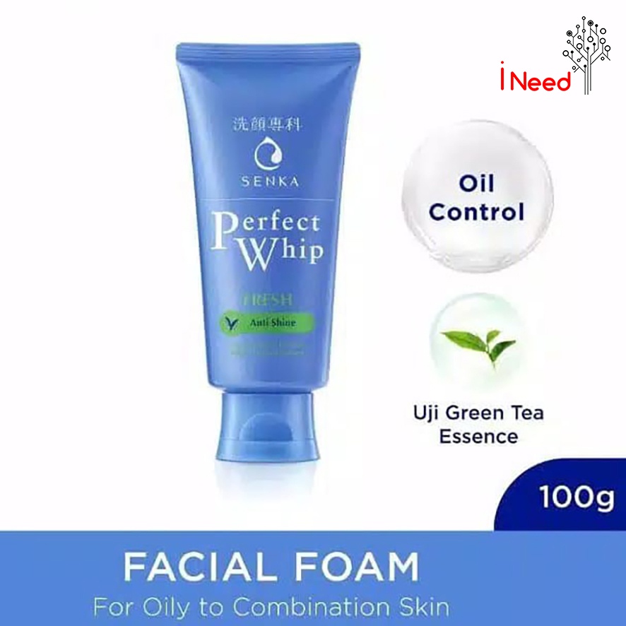 (INEED) (FRESH 100gr) SENKA - Perfect Whip Fresh Anti Shine Facial Foam From Japan 100gr