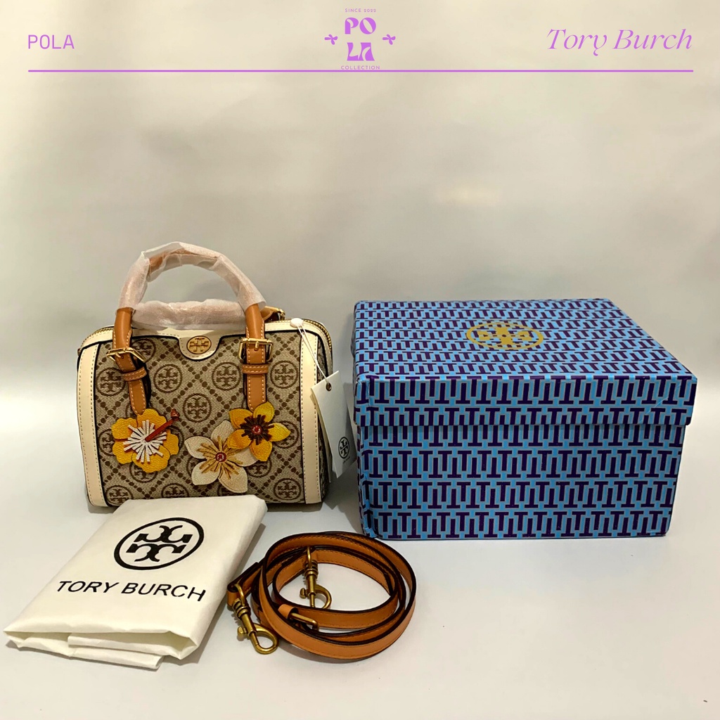 Tory Burch Mini Barrel Bag Braided Floral | POLA Collection