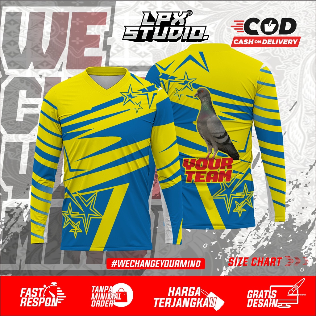 Jersey Merpati | Merpati Balap Free Name Custom