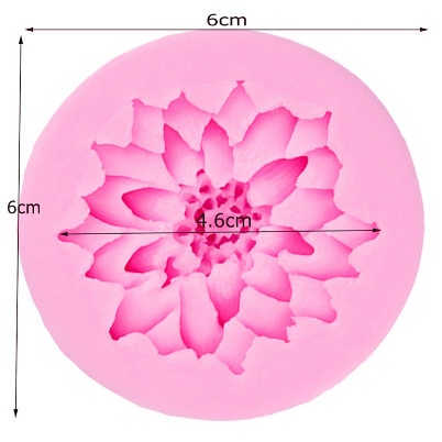 3D Silicon Mold Fondant Cake Decoration - Lotus Flower Dia. 6x6cm