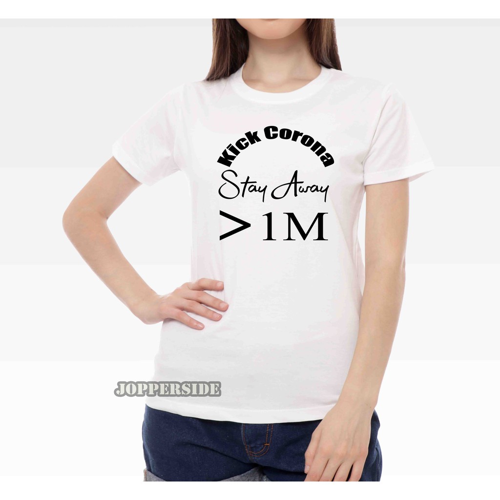 JOPPERSIDE T SHIRT KAOS DISTRO WANITA PEREMPUAN CEWEK SLIMFIT PREMIUM DID STAY AWAY TW18