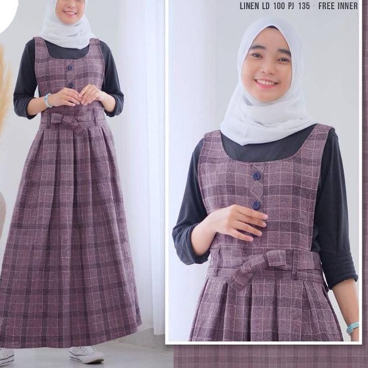 READY STOK,, Overall Set Baju Remaja Plus Iner Pakaian Wanita Remaja Masa Kini Trend Kekinian Series