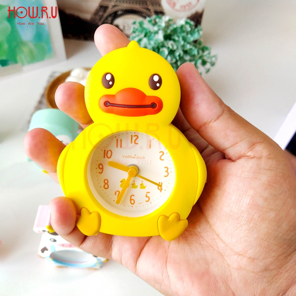 HOW.R.U | Jam Alarm Meja Mini Bentuk Bebek / Animal Alarm Clock