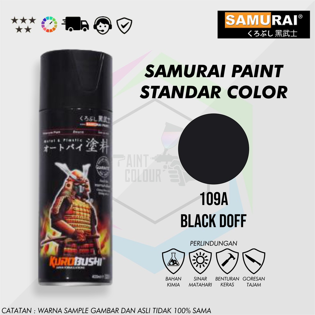 Samurai Paint 109A Black Doff/Hitam Doff Cat Semprot