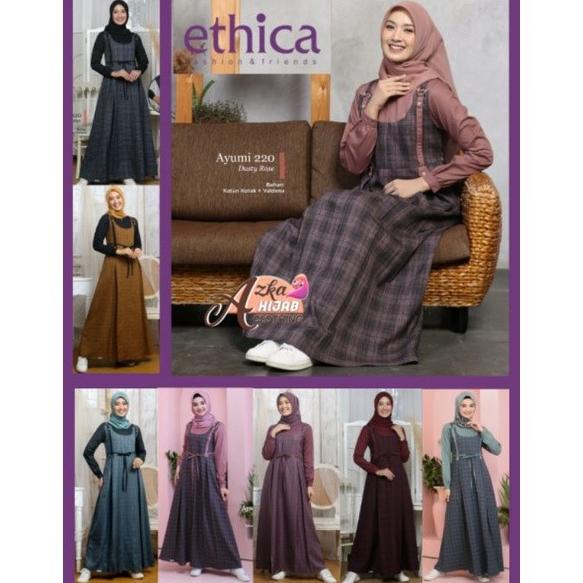 COD GAMIS ETHICA TERBARU AYUMI 220 GAMIS SIMPLE ELEGAN GAMIS REMAJA