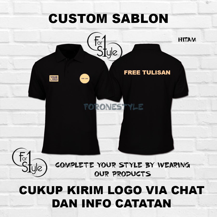 CUSTOM POLO SABLON SATUAN - BAJU KERAH MURAH DESIGN SUKA SUKA - CUSTOM KAOS POLO PERUSAHAAN BEBAS DE