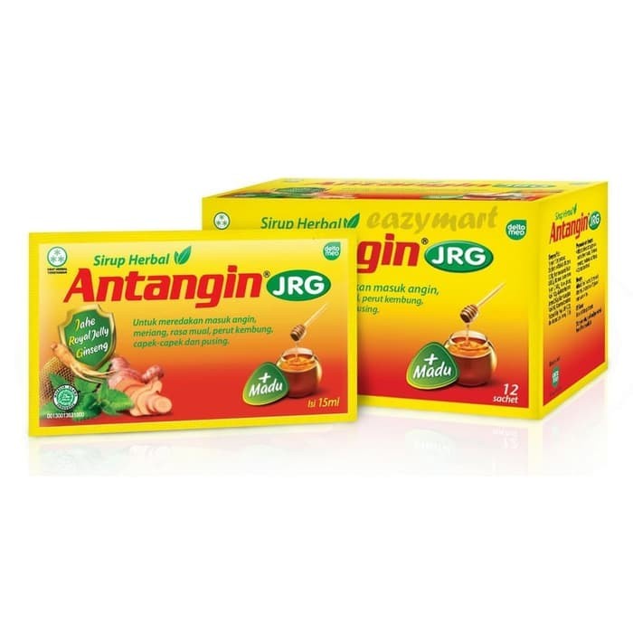 Bisa COD Antangin JRG Sirup Herbal 1 Box Isi 12 Sachet - Mengatasi Masuk Angin - Antangin JRG Syrup - Antangi