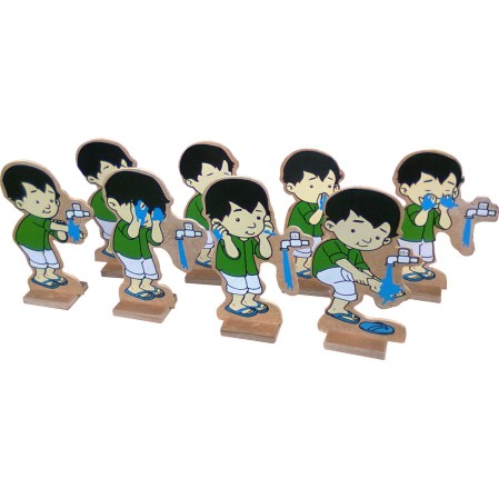 Mainan Kayu - Mainan Edukatif - Maket Wudhu Laki Laki - Ape Keagamaan