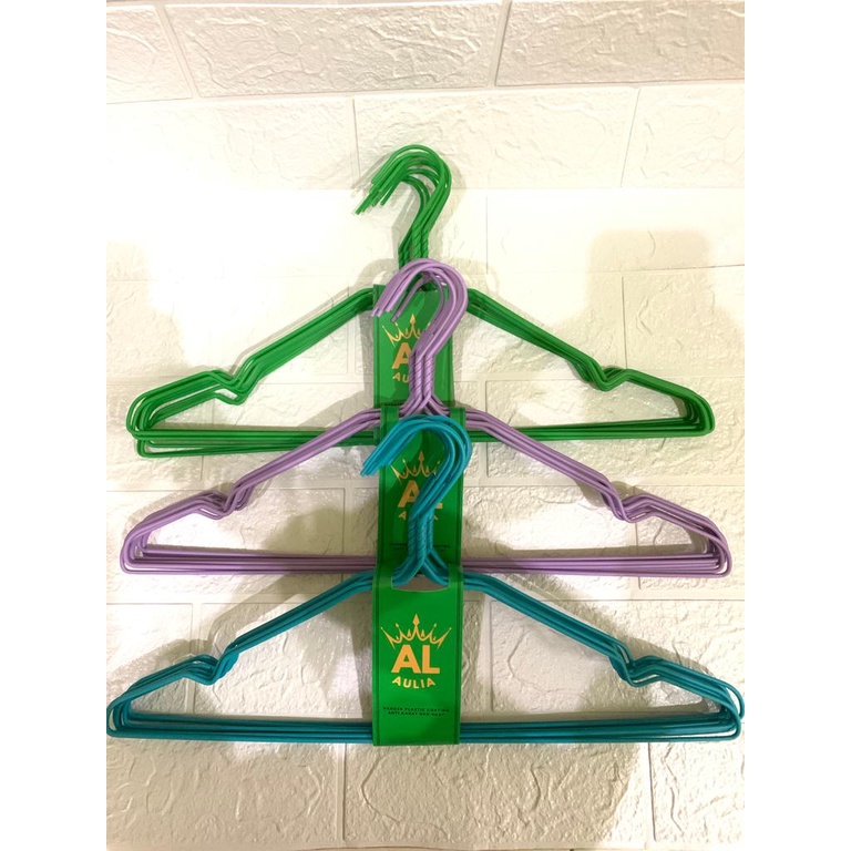 HANGER KAWAT WARNA STAINLESS PER10PCS / GANTUNGAN BAJU MURAH WARNA WARNI ISI 10PCS