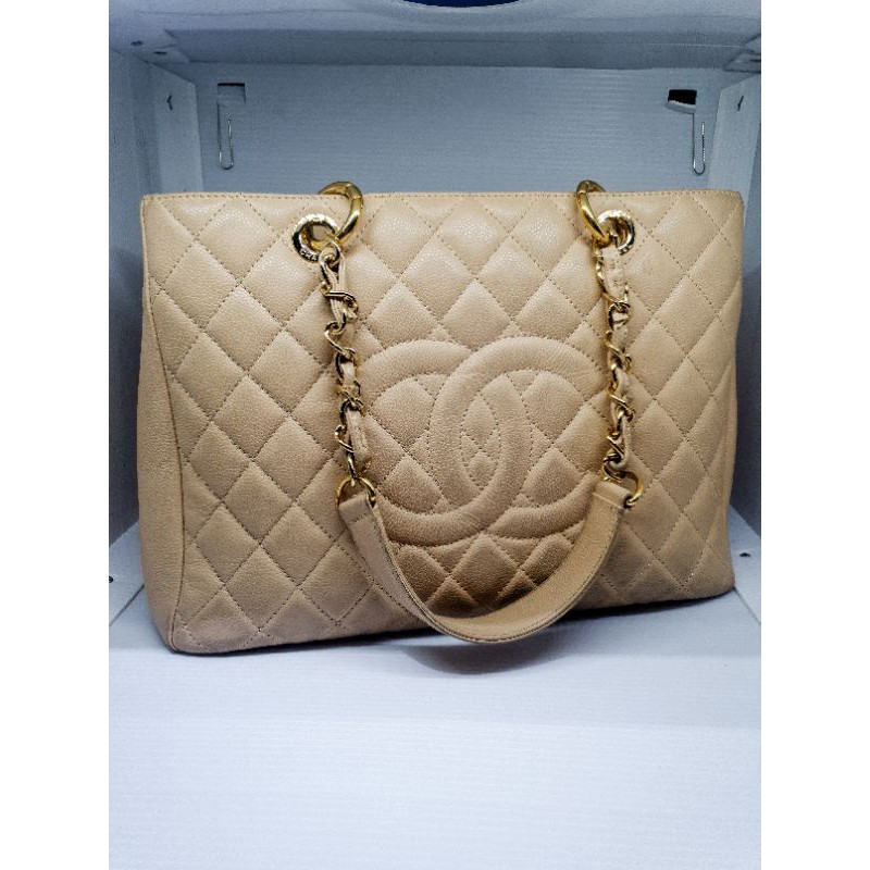 Jual chanel GST beige GHW authentic