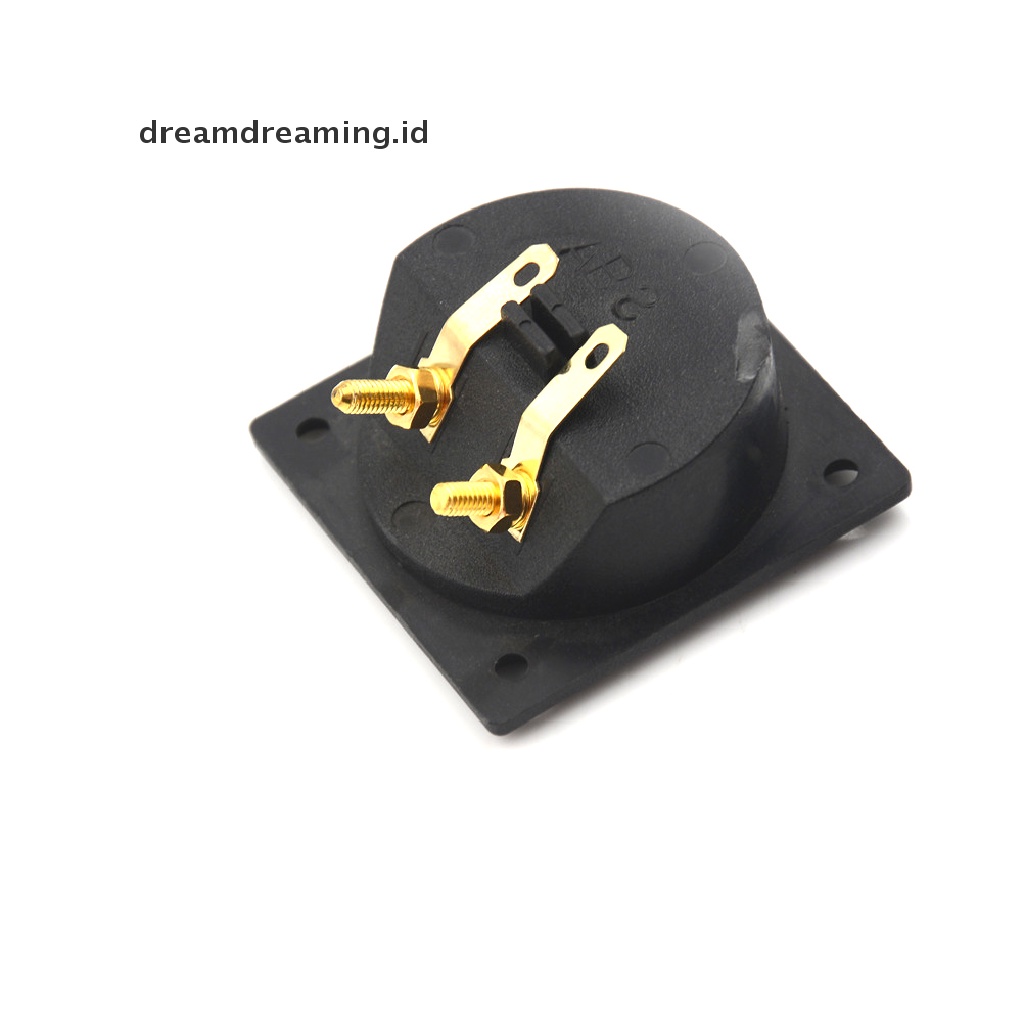 (dreamdreaming.id) Cup Terminal Speaker Bentuk Kotak Warna Emas / Hitam